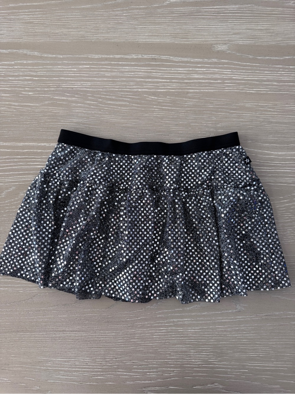 Sparkle Athletic GUNMETAL sparkle running skirt